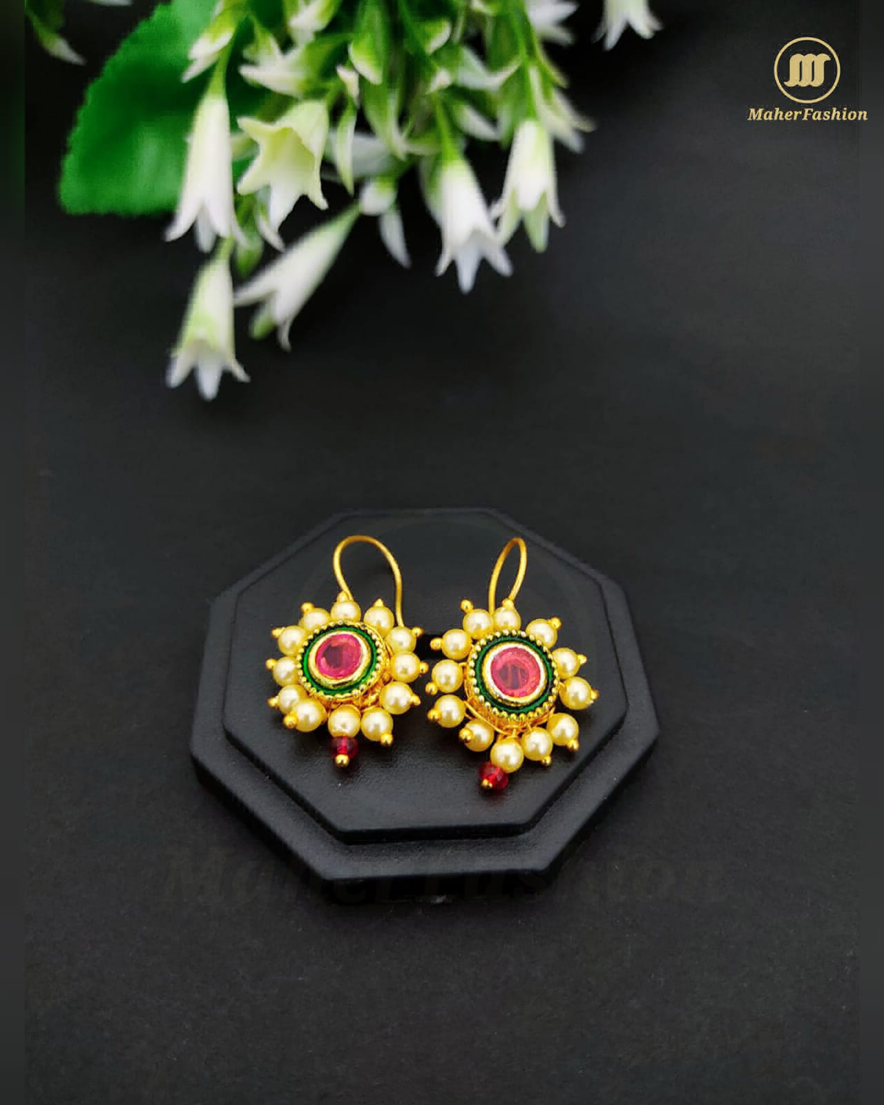 Floral Design Bugdi Earring|Maherfashion